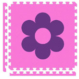 Puzzle mats-Pink w/Flower