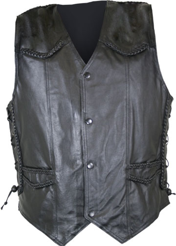 Black Leather Vest