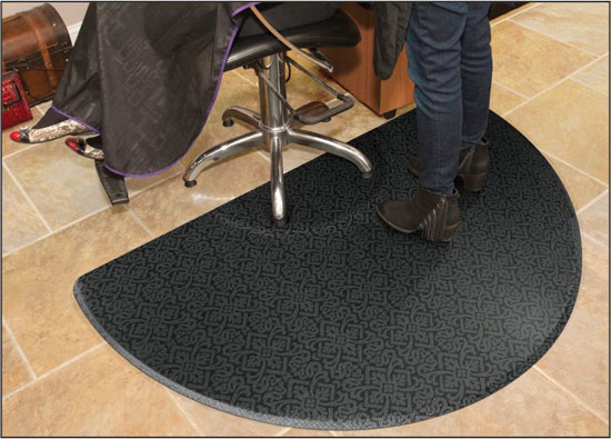 textured salon mat