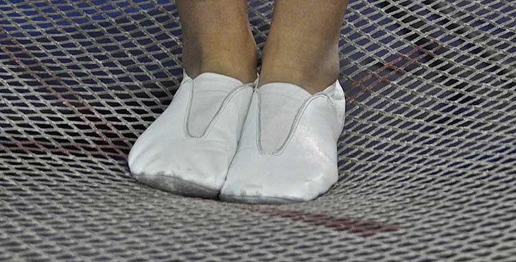 Foot On Trampoline Bed