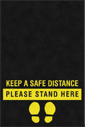 safe distant floor matting